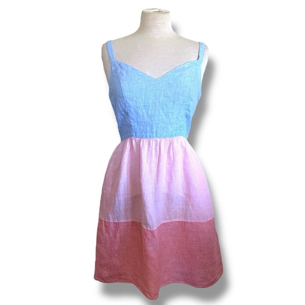 Cynthia Rowley Pastel Blue, Pink & Rose Tiered Sundress